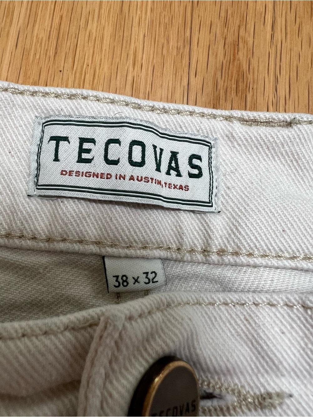 Tecovas Men's White Straight Leg Western Stretch Denim Jeans - Picture 6 of 13